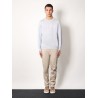 Mélange cashmere, silk and linen sweater