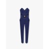 Strapless jumpsuit with waist belt