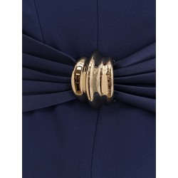Strapless jumpsuit with waist belt