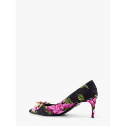 Fabric décolleté with floral print