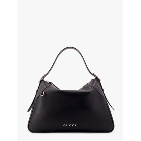GG Emblem leather shoulder bag with frontal logo