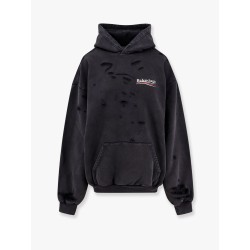 Destroyed finish cotton sweatshirt