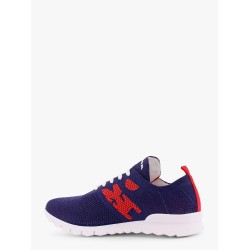 Knit sneakers with lateral monogram