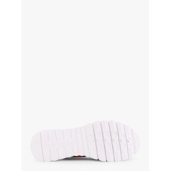 Knit sneakers with lateral monogram