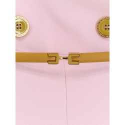 Jumpsuit with sholder pads and leather belt