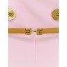 Jumpsuit with sholder pads and leather belt