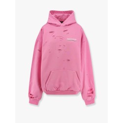 Destroyed finish cotton sweatshirt