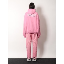 Destroyed finish cotton sweatshirt