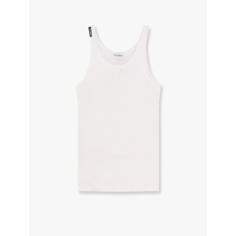 Ribbed cotton tank top