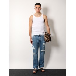 Ribbed cotton tank top