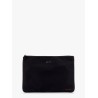 Nylon clutch with metal logo