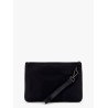 Nylon clutch with metal logo