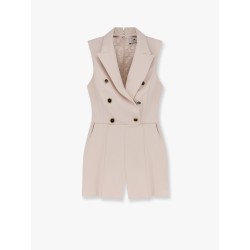 Jumpsuit with sholder pads and leather belt