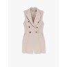 Jumpsuit with sholder pads and leather belt