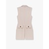 Jumpsuit with sholder pads and leather belt