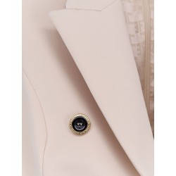 Jumpsuit with sholder pads and leather belt