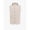 Sleeveless jacket with removable hood