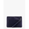 Nylon clutch with metal logo