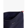 Nylon clutch with metal logo