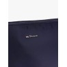 Nylon clutch with metal logo
