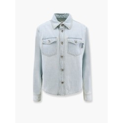 Denim shirt with extra bleach wash