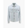 Denim shirt with extra bleach wash