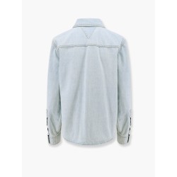 Denim shirt with extra bleach wash