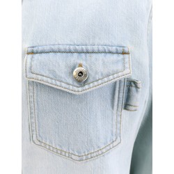 Denim shirt with extra bleach wash