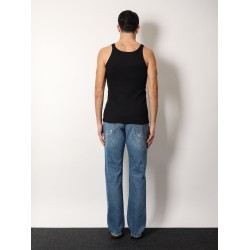 Ribbed cotton tank top