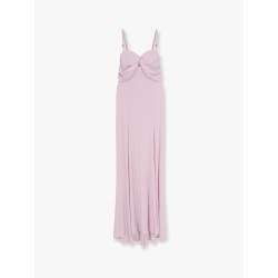 Red carpet stretch viscose long dress