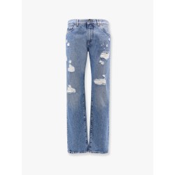 Cotton jeans with rippings detail