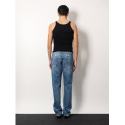 Cotton jeans with rippings detail