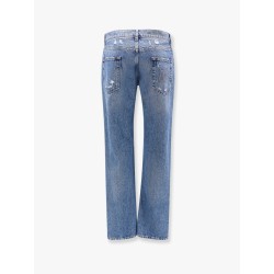 Cotton jeans with rippings detail
