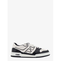 Leather sneakers with ff lateral logo