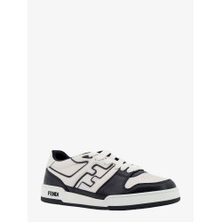 Leather sneakers with ff lateral logo