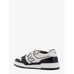 Leather sneakers with ff lateral logo
