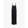 Red carpet stretch viscose long dress