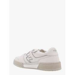Leather sneakers with ff lateral logo