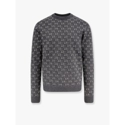 Wool sweater with all-over gg motif