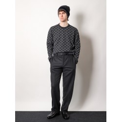 Wool sweater with all-over gg motif