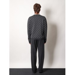 Wool sweater with all-over gg motif