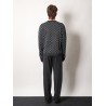 Wool sweater with all-over gg motif