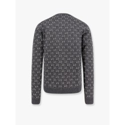 Wool sweater with all-over gg motif