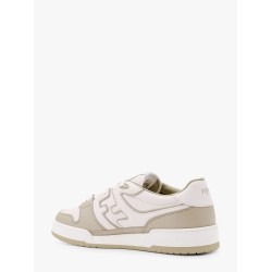 Leather sneakers with ff lateral logo