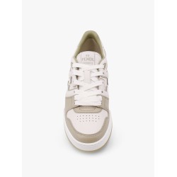 Leather sneakers with ff lateral logo
