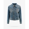 Denim jacket with embroidered monogram