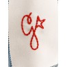 Denim jacket with embroidered monogram