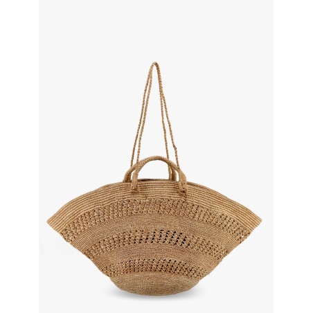 Sol perforated rafia handbag