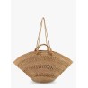 Sol perforated rafia handbag