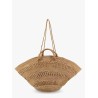 Sol perforated rafia handbag